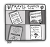 Cartoon: Lovely Planet Guides (small) by a zillion dollars comics tagged travel,tourism,parents,mom,family,world,explore,adventure