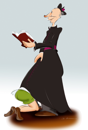 Cartoon: Eiersuche (medium) by KryCha tagged kirche,upskirt,blasen,job,blow,easter,ostern,church,priest,missbrauch,eiersuche