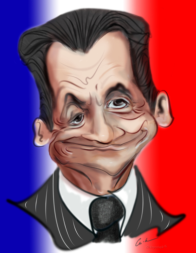 Cartoon: Nicolas Sarkozy (medium) by KryCha tagged nicolas,sarkozy,caricature,karikatur,cartoon,zeichnung