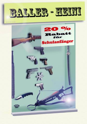 Cartoon: Schaufenster (medium) by KryCha tagged waffen,schule,schaufenster,satire,