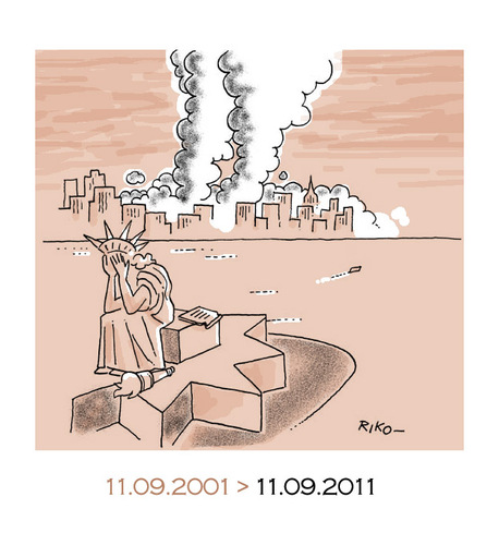 Cartoon: 11.9.2011 (medium) by Riko cartoons tagged 11,cartoon,riko
