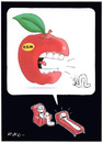 Cartoon: OGM 1 (small) by Riko cartoons tagged riko cartoon ogm mela apple