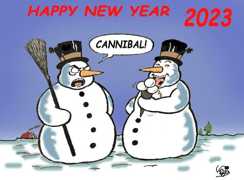 Cartoon: Newyear (medium) by Vejo tagged newyear,snowman,humour,cartoon