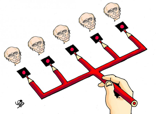 Cartoon: Russian Elections (medium) by Vejo tagged rusia,elections,fraud,putin,dictator