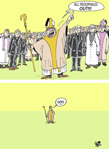 Cartoon: Hypocrites... (medium) by Vejo tagged church,pedophilia,abuse,priests