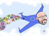 Cartoon: EU PRESIDENT (small) by Vejo tagged charles,michel,eu,president,excessive,travel,expenses,money