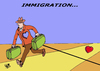Cartoon: IMMIGRATION... (small) by Vejo tagged immigration,people,better,future