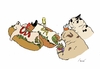 Cartoon: HOTDOGS (small) by motoko tagged hund,dog,hotdogs,junkfood