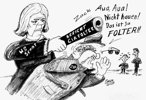 Cartoon: CIA_Bericht (medium) by Alan tagged cia,folter,bericht,torture,senat,usa,obama
