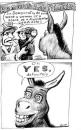 Cartoon: Democratic Primaries (small) by Alan tagged democrats donkey obama clinton yes primaries 