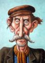 Cartoon: A skinny man (small) by deleuran tagged paintings caricature art skinny people