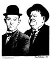 Cartoon: Laurel and Hardy (small) by deleuran tagged comedy comedians movies fun portraits 