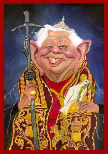 Cartoon: BENEDICTO XVI (medium) by GUAICO tagged guaico