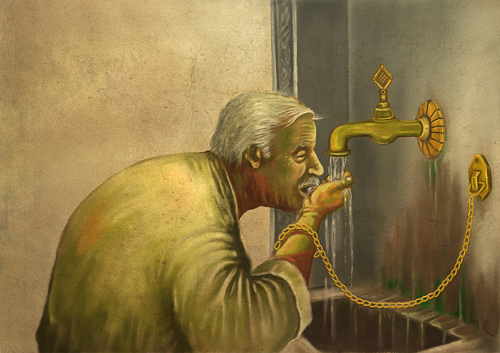 Cartoon: fountain (medium) by faruksoyarat tagged fountain