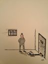 Cartoon: Jail (small) by Raoui tagged jail,food,facebook,addiction,like
