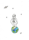 Cartoon: untitled (small) by Raoui tagged man,earth,galaxy,star