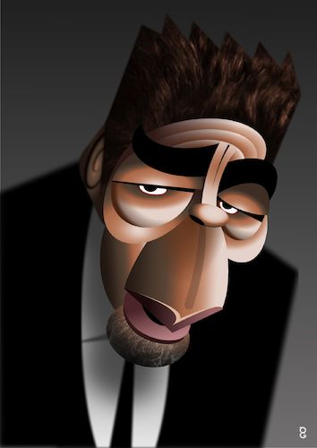 Cartoon: Benicio Del Toro (medium) by spot_on_george tagged benicio,del,toro,caricature,vector,holywood,actor