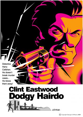 Cartoon: Dirty Harry (medium) by spot_on_george tagged dirty,harry,clint,eastwood,caricature