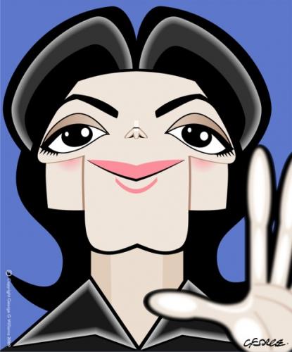 Cartoon: Michael Jackson (medium) by spot_on_george tagged michael,jackson,caricature
