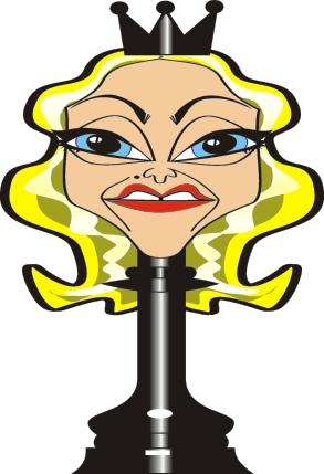 Cartoon: TV Times illo - Madonna (medium) by spot_on_george tagged madonna,chess,pop,caricature
