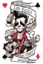 Cartoon: Elvis skeleton (small) by spot_on_george tagged elvis,presley,skeleton,caricature