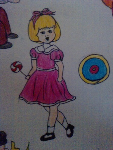 Cartoon: lollipo girl (medium) by lauraformikainthesky tagged mika,lollipop,girl