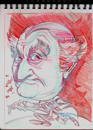 Cartoon: Al Lewis born Albert Meister pla (medium) by McDermott tagged allewis,munsters,tv,tvland,60s,vaudeville,actor,drawing,sketchbook,mcdermott,new