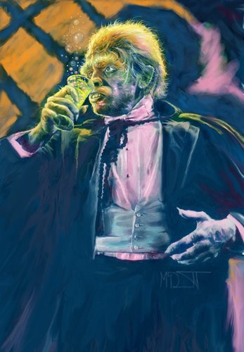 Cartoon: Dr. Jekyll and Mr. Hyde (medium) by McDermott tagged drjekyllan,mrhyde,monstermovies,horror,classic,oldtv,mcdermott,scary