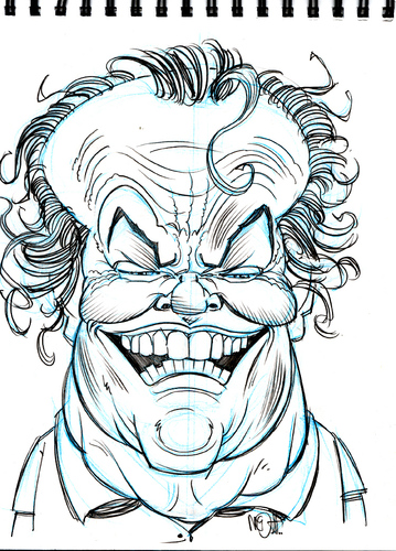 Cartoon: Jack Nicholson (medium) by McDermott tagged nicholson,batman,actors,movies,new,mcdermott