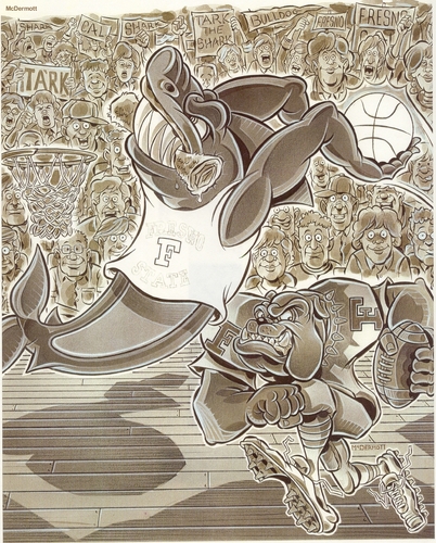 Cartoon: Tark the Shark (medium) by McDermott tagged basketball,collage,tarktheshark,sports