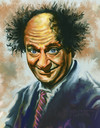 Cartoon: Caricature of larry Fine (small) by McDermott tagged larryfine,moehoward,curly,3stooges,mcdermott,comedy,tvland