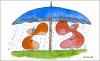 Cartoon: ...beschirmte Liebe... (small) by BoDoW tagged liebe paar beziehung relation couple regenschirm love umbrella regen zweisamkeit