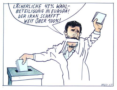 Cartoon: Lehrmeister in Demokratie (medium) by Bozo tagged iran,presidential,elections