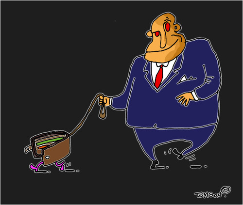 Cartoon: ... (medium) by to1mson tagged money,geld,pieniadz,schmieren,lapowka,people,mensch,leute,ludzie,humans