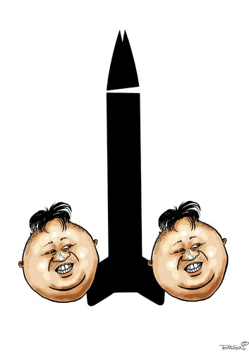 Cartoon: North Korea missile test (medium) by to1mson tagged north,korea,missile,test,launch