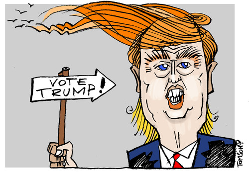 Cartoon: Trump (medium) by to1mson tagged usa,amerika,vote,wahl,wybory,donald,trump