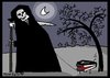 Cartoon: Mr. Death with doggy (small) by to1mson tagged smierc,dead,death,tod,sterben,trumna