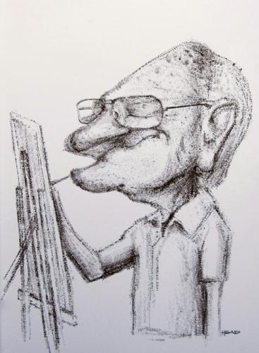 Cartoon: Godofredo Guedes (medium) by manohead tagged caricatura,caricature,manohead