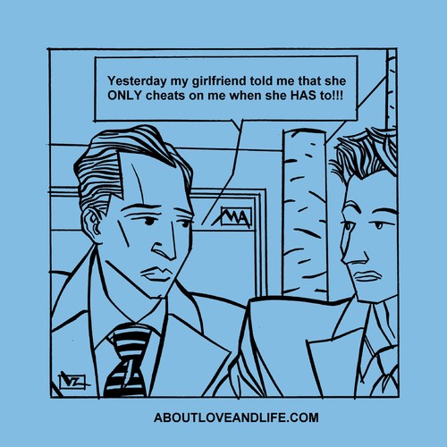 Cartoon: 027_alal Cheating Girlfriend... (medium) by Age Morris tagged relationshipshit,yesterday,cheat,girlfriend,relationshipstuff,marsandvenus,menandwomen,sextalk,mentalk,meninsuits,twosuits,atomstyle,aboutloveandlife,victorzilverberg,agemorris,tags