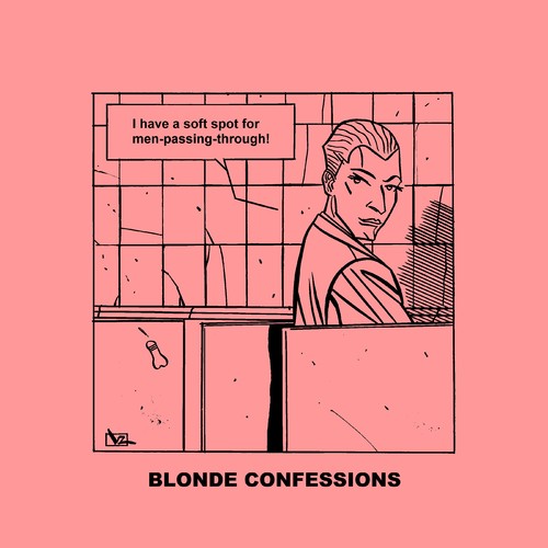 Cartoon: Blonde Confessions - Soft Spot! (medium) by Age Morris tagged tags,victorzilverberg,atomstyle,blondeconfessions,agemorris,aboutloveandlife,dumbblonde,hotbabe,gayhumour,gaytoon,gay,men,softspot,weakness,passingthrough