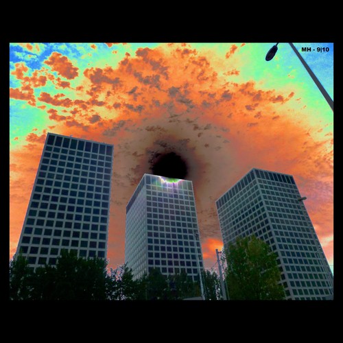 Cartoon: MH - The Final SunBurst! 2 (medium) by MoArt Rotterdam tagged rotterdam,sunburst,sun,zon,zonneuitbarsting,buildings,gebouwen,fantasy,realornot