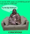 Cartoon: CouchYogi Ego Destroyer (small) by MoArt Rotterdam tagged ego,egodestroyer,asana,yoga,yogahumor,yogatoons,couchyogi,yogi,yogamaster,guru,gurutalk,yogaphilosophy,doit