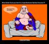 Cartoon: CouchYogi Golden Tip - new (small) by MoArt Rotterdam tagged couchyogi,philosophy,couch,couchtalk,goldentip,spiritualsearch,dedicated,stop,start,be,stopsearchingstartbeing
