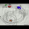 Cartoon: MH - The Race Track! (small) by MoArt Rotterdam tagged rotterdam,moart,moartcards,racen,racing,racetrack,racebaan,cars,auto,speed,snelheid,kindertekening,child