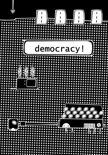 Cartoon: democracy (medium) by bob schroeder tagged democracy,demokratie,mehrheit