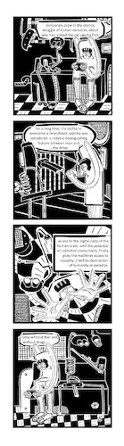 Cartoon: Ypidemi Eternal Struggle (medium) by bob schroeder tagged struggle,human,machine,captcha,cat,feature,digital,copy,connectivity,equality,comics,ypidemi