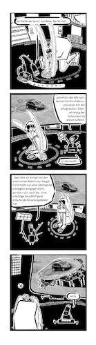 Cartoon: Ypidemi Evolution (medium) by bob schroeder tagged salzkreis,auto,kunst,autonom,fahren,evolution,maschine,ypidemi,comic