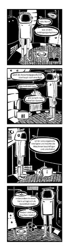 Cartoon: Ypidemi Kontakt (medium) by bob schroeder tagged ypidemi,bot,maschine,chat,kontakt,intelligenz,organisch,kuenstlich,comic
