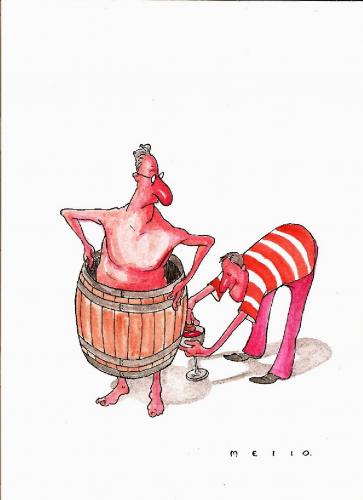 Cartoon: Wine (medium) by Mello tagged cartoon