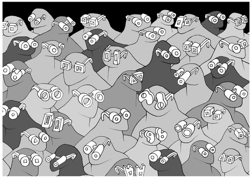 Cartoon: ink and line colection zardoyas (medium) by zardoyas tagged ink,and,line,colection,zardoyas,illustration,kunst,brille,fernrohr,menschen,leute,masse